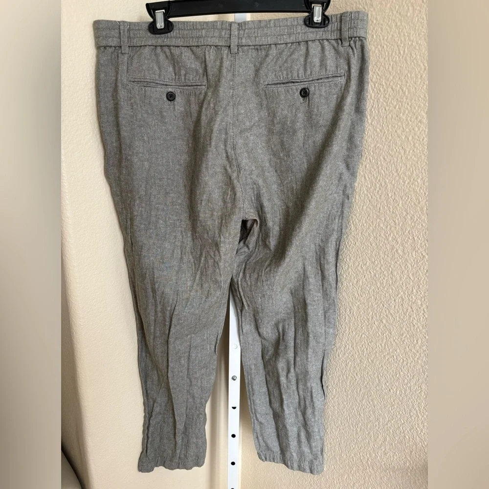 Banana Republic Athletic Linen-Blend Pant in Olive - Size 35 x 32